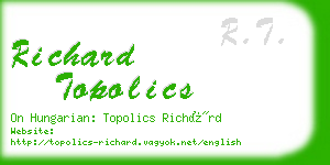 richard topolics business card